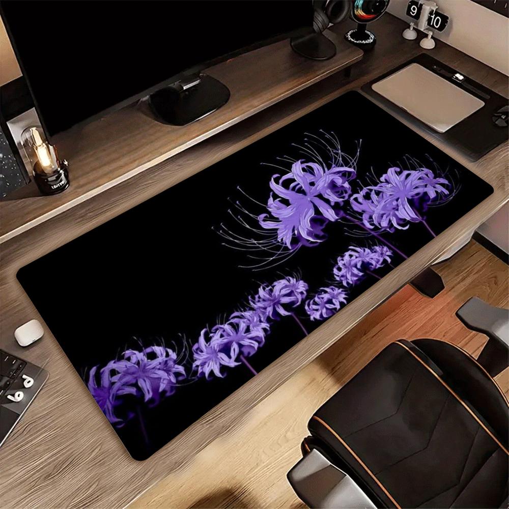 Desk Setup Blue - XXL マウスパッド ゴシック ライコリス ラディアタ レッド