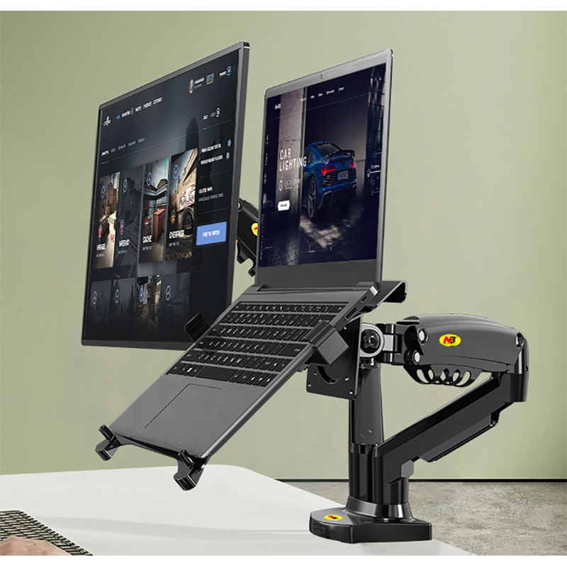 Dual Monitor Desk Setup - デスクトップコンピューターnb f160 FP-2ガススプリングデュアルアーム,モニターホルダー,10 