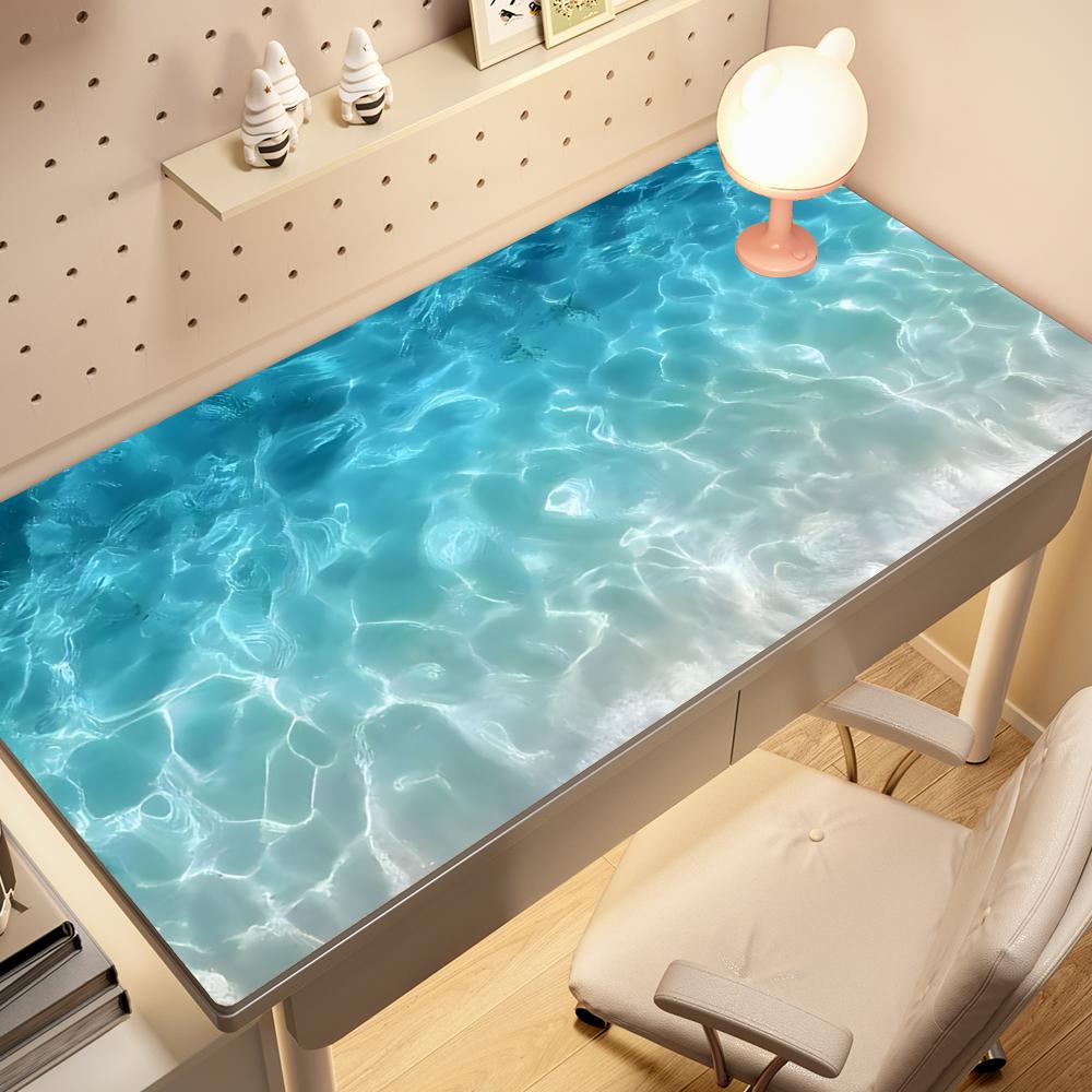 Desk Setup Blue - オーシャンブリーズ ラージ HYBXAXC ノンスリップ ラバーデスクマット ゲーミングオフィス用