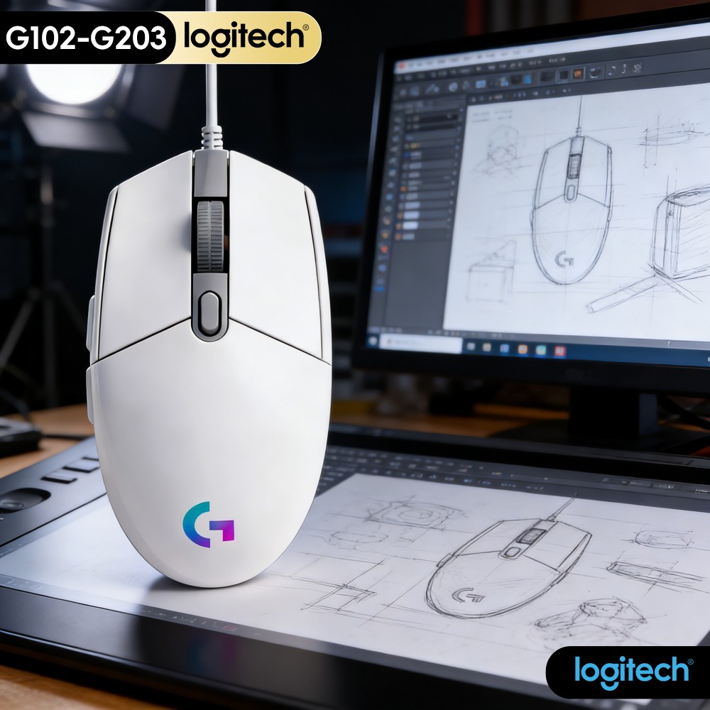 Logitech Mouse G203 - G102 純正ロジクール G203 プロディジー シリーズ マウス、RGB