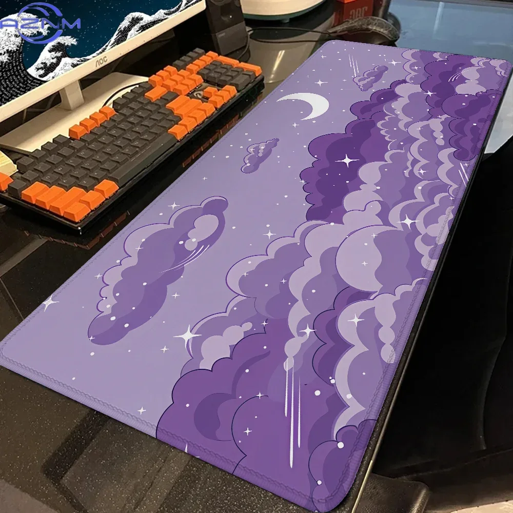Desk Setup Anime - Skyscapeセットアップ ゲーミングアクセサリー 大型マウスパッド ゲーマーマウスパッド アニメサポート ノートパソコン