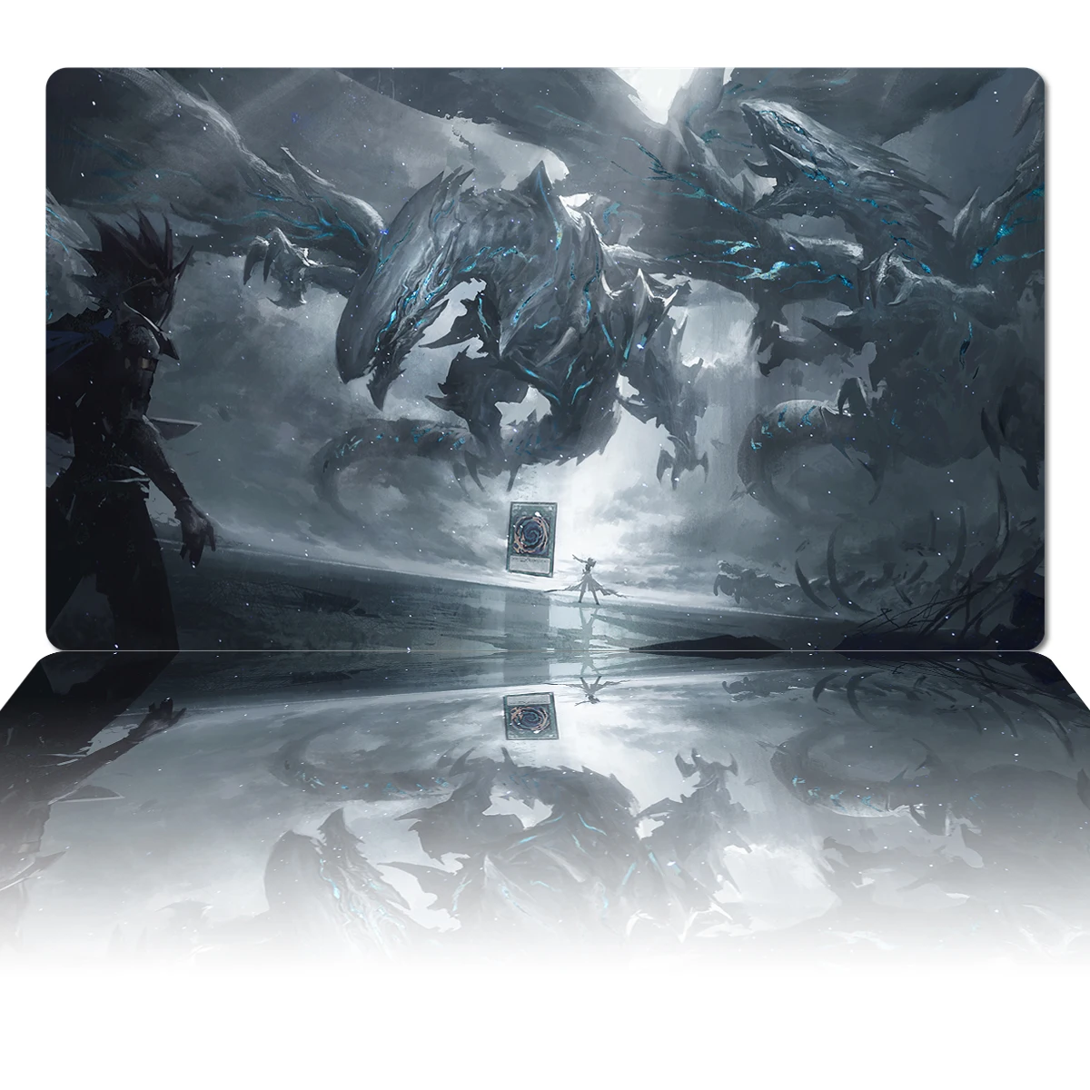 Desk Setup Blue - 遊戯王プレイマット ネオブルーアイズアルティメットドラゴン TCG CCG ボードゲーム トレーディングカードゲームマット