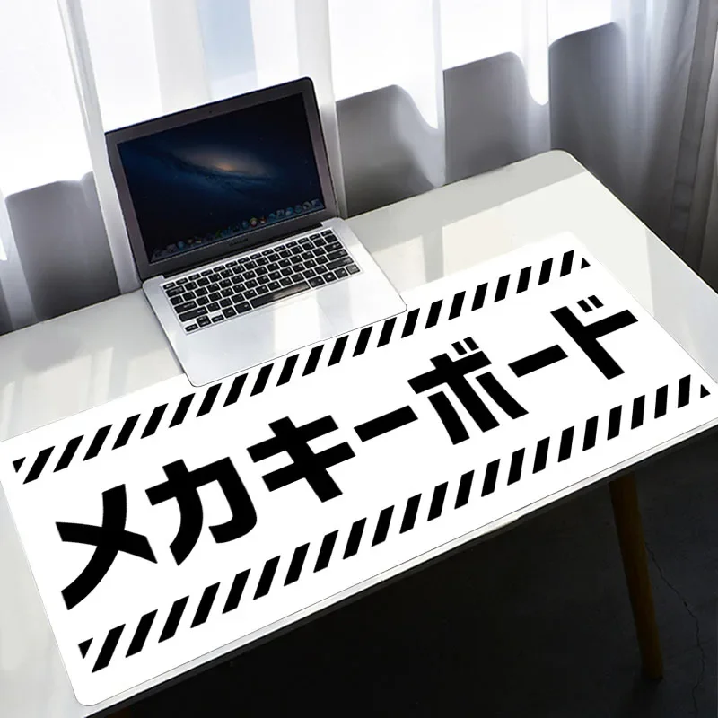 Desk Setup Blue - ゲーマー用の黒と白のマウスパッド,PCゲーム用のマウスパッド,コンピューターテーブル,メカニカルキーボード,デスクアクセサリー,日本製カーペット
