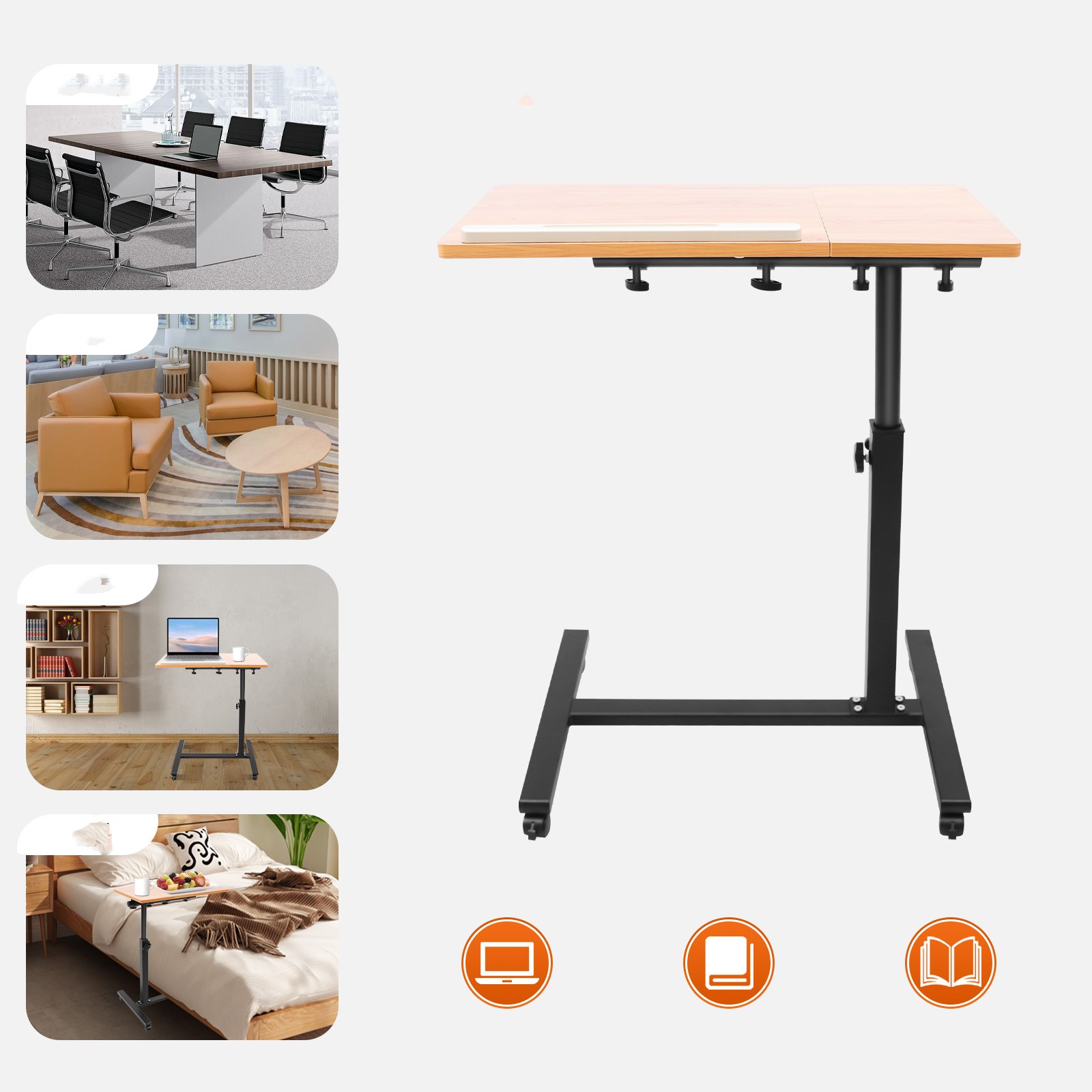 モバイルラップトップテーブル 調整可能 360度回転 °   - Desk Setup Laptop のレビューと価格