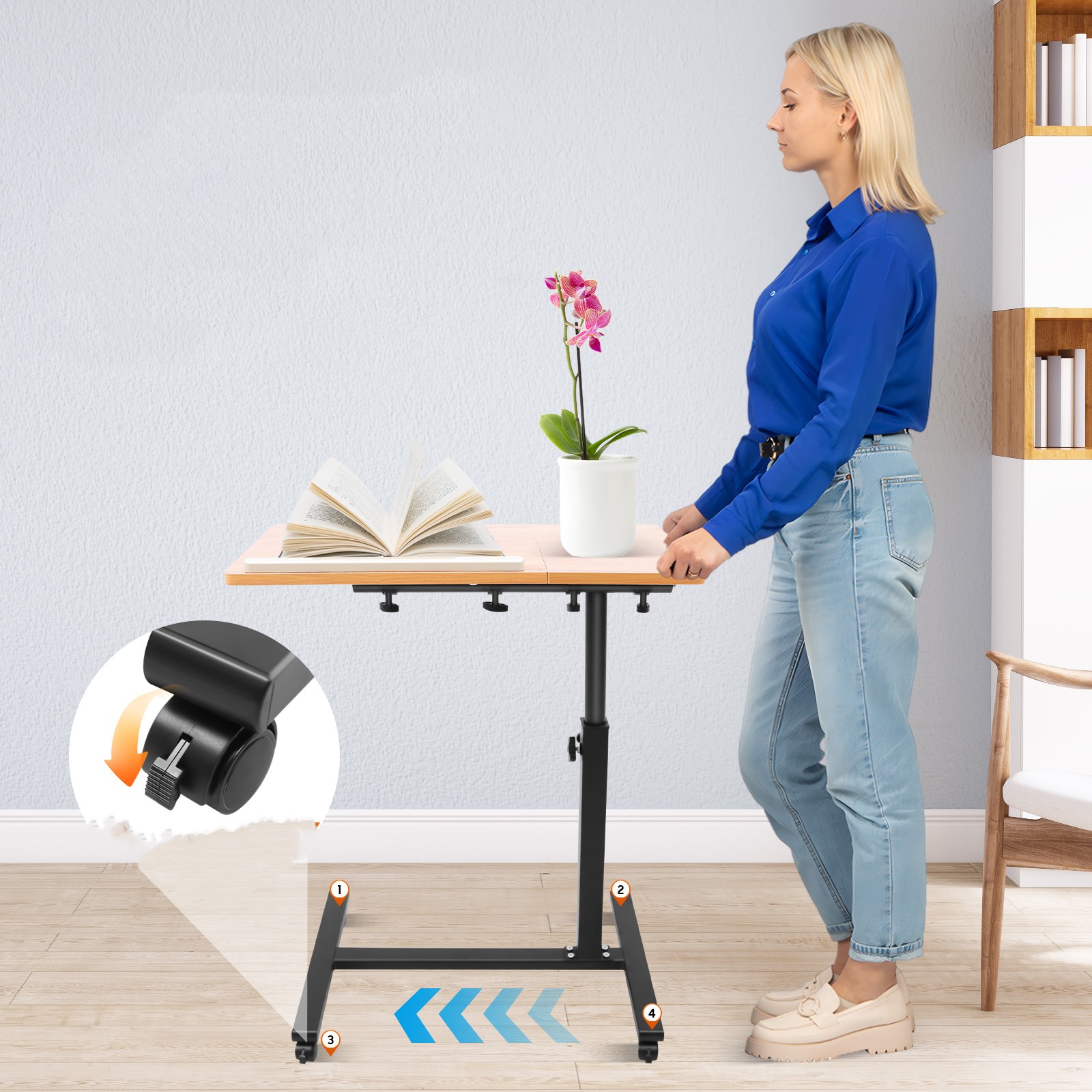 モバイルラップトップテーブル 調整可能 360度回転 °   - Desk Setup Laptop のレビューと価格