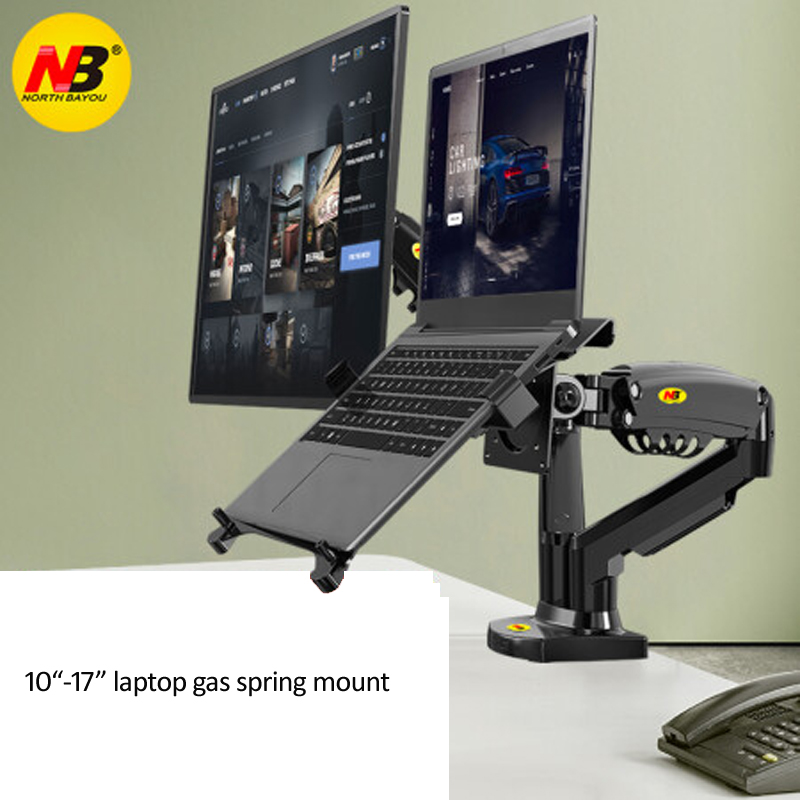 デスクトップNB F160 + FP-2 ガススプリングデュ - Dual Monitor Desk Setup のレビューと価格