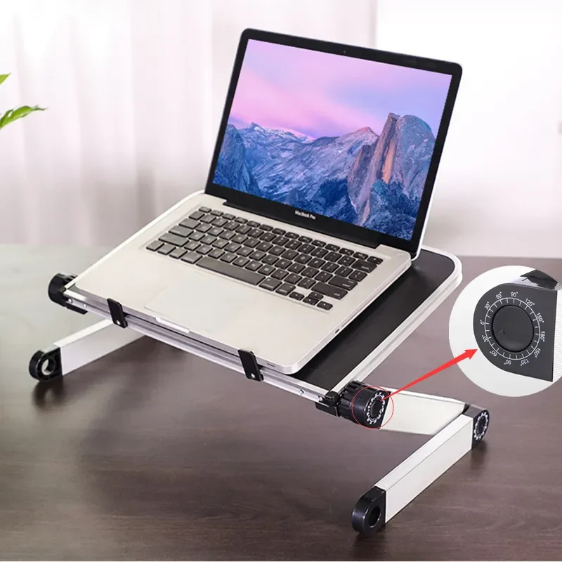 冷却ファン付き調節可能なラップトップスタンド 高さ角度調整可 - Desk Setup Laptop のレビューと価格