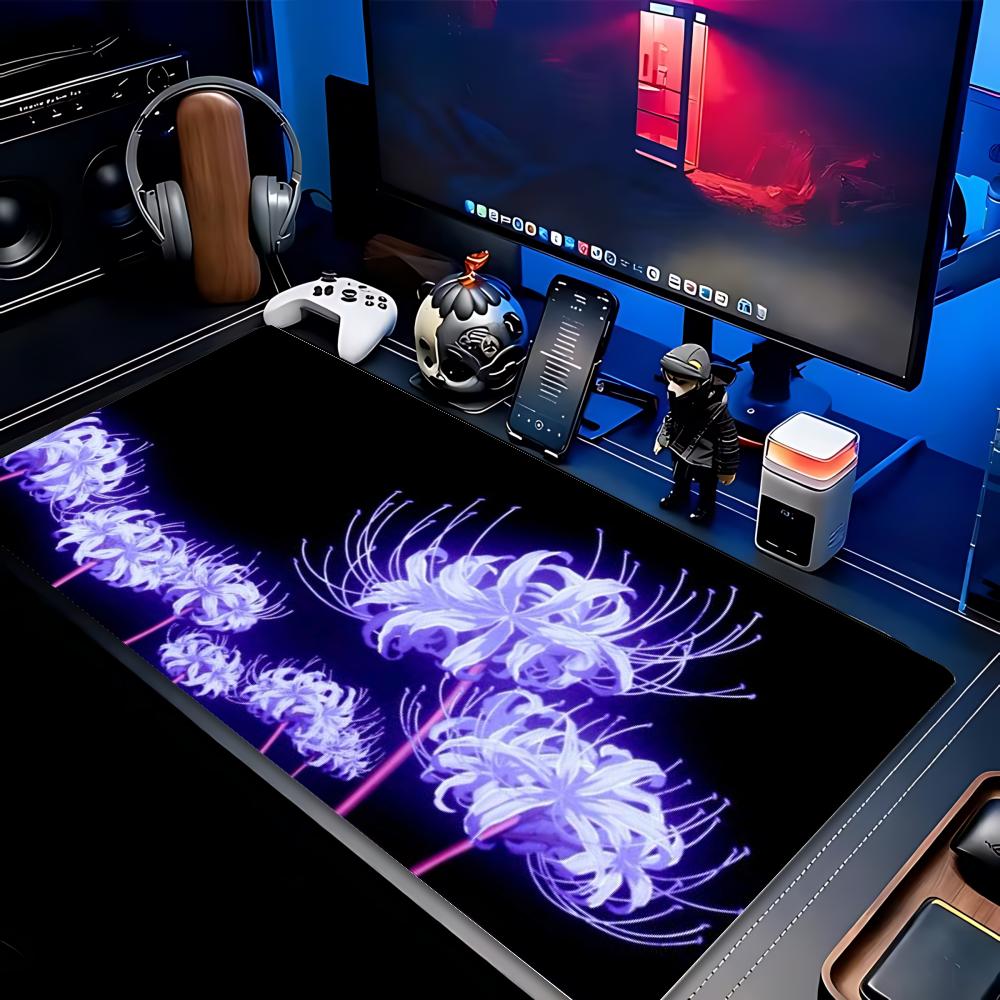 XXL マウスパッド ゴシック ライコリス ラディアタ レッ - Desk Setup Blue のレビューと価格