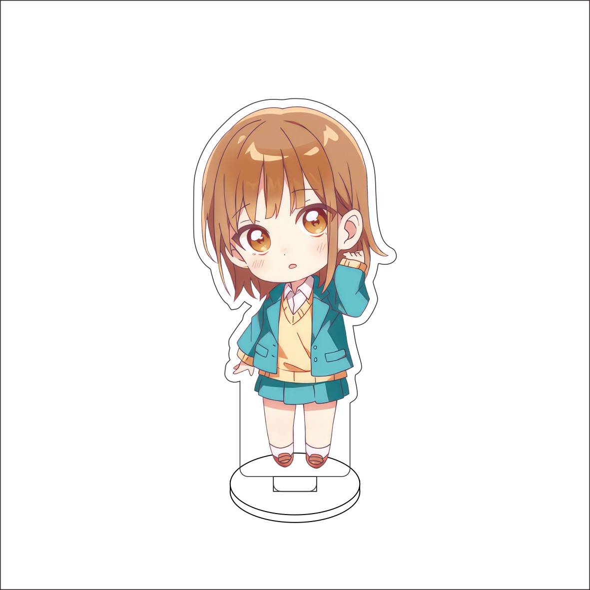 10 センチメートルアニメブルーボックスフィギュアスタンドモ - Desk Setup Blue のレビューと価格