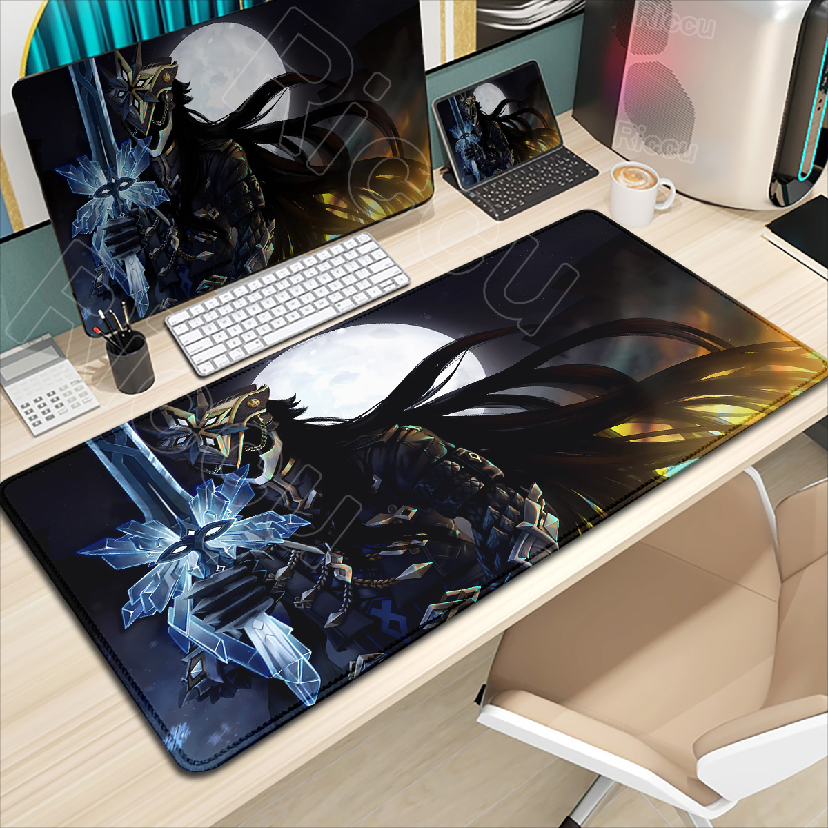 HD印刷 カピターノ マウスパッド ゲーム 原神 アニメ マ - Desk Setup Anime のレビューと価格