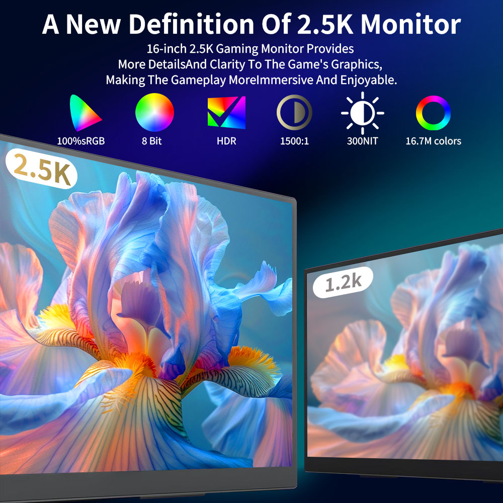 MAFNKOU 13.3インチ 2.5k ポータブルモニター - Dual Monitor Desk Setup のレビューと価格