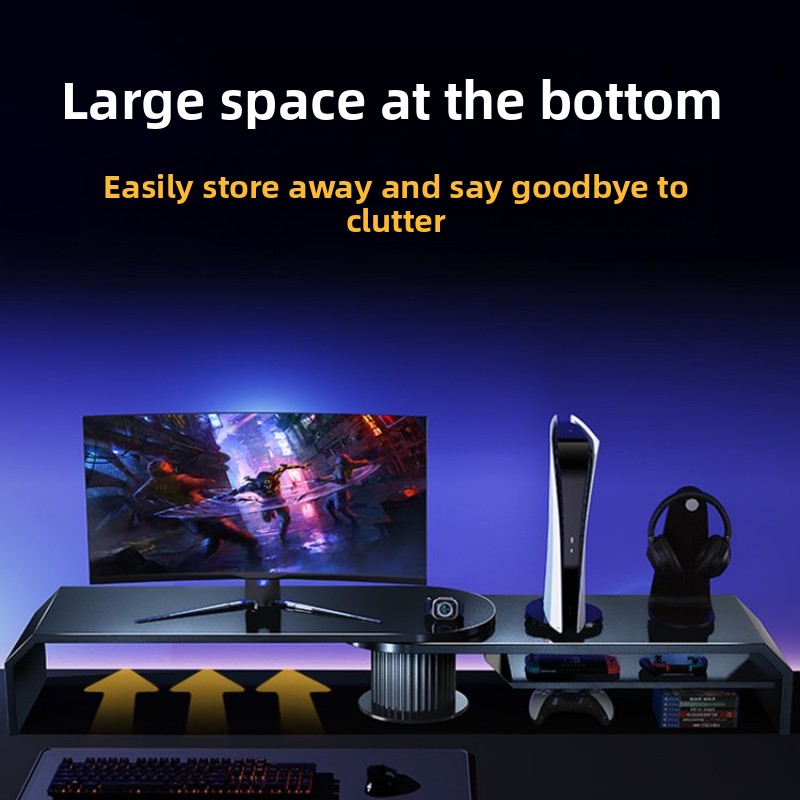 ゲーミングデュアルモニタースタンド オフィススクリーンライザ - Dual Monitor Desk Setup のレビューと価格