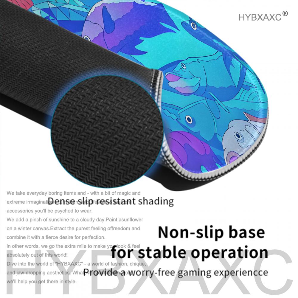 HYBXAXC マウスパッド かわいい魚柄デスクマット アー - Desk Setup Blue のレビューと価格