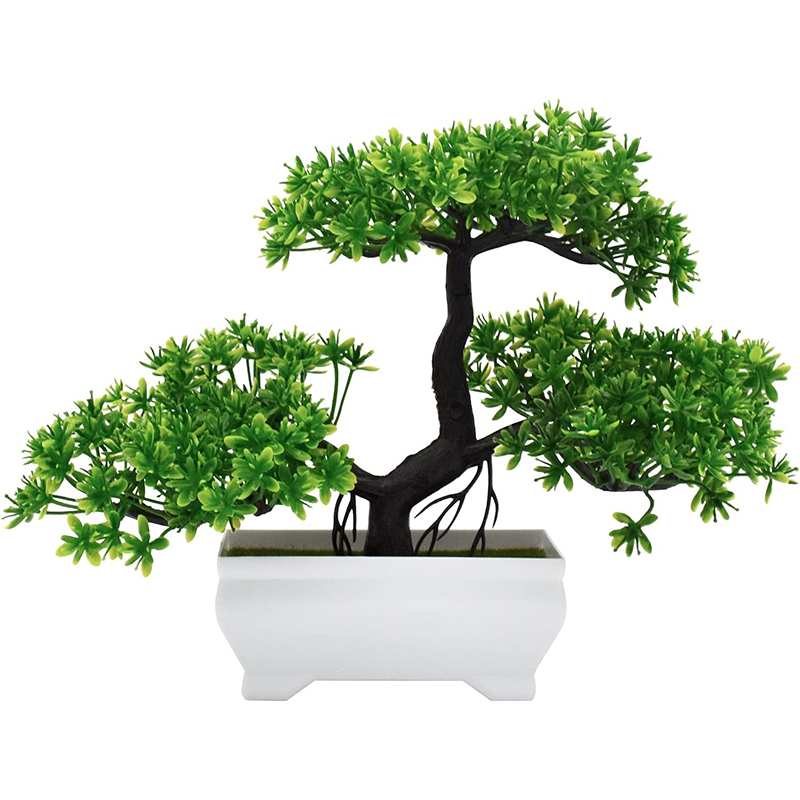 人工盆栽プラスチックバイオニック偽植物ホームルーム屋内オフィ - Desk Setup Green のレビューと価格
