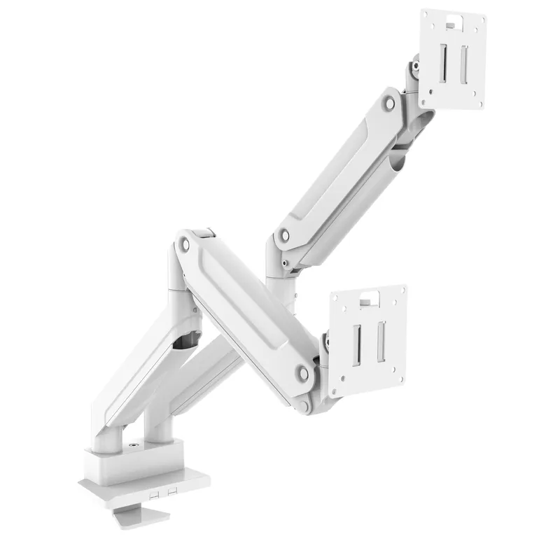 デュアルアームモニターマウント、頑丈なデスクスタンド、調整可 - Dual Monitor Desk Setup のレビューと価格