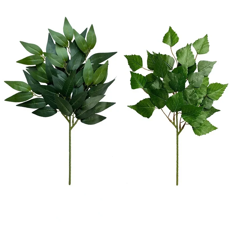 模擬リンゴの葉テーブルフラワーアレンジメント装飾人工緑の植物 - Desk Setup Green のレビューと価格
