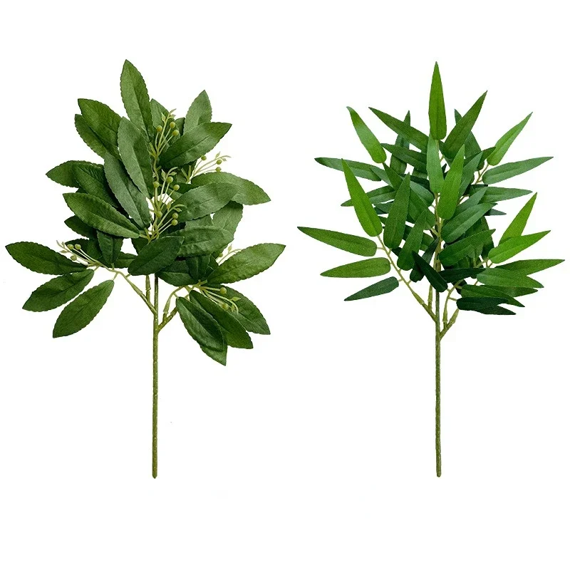 模擬リンゴの葉テーブルフラワーアレンジメント装飾人工緑の植物 - Desk Setup Green のレビューと価格