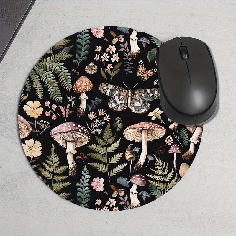 ラウンドフォレストプラントマウスパッドゴム製滑り止めオフィス - Desk Setup In Office のレビューと価格