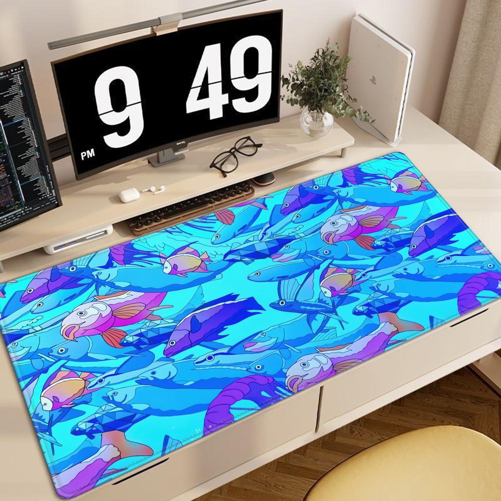 HD印刷フィッシュラバーマウスパッド、ノートパソコンオフィス - Desk Setup Anime のレビューと価格
